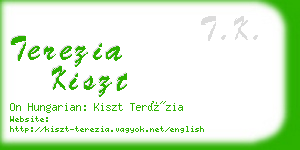 terezia kiszt business card